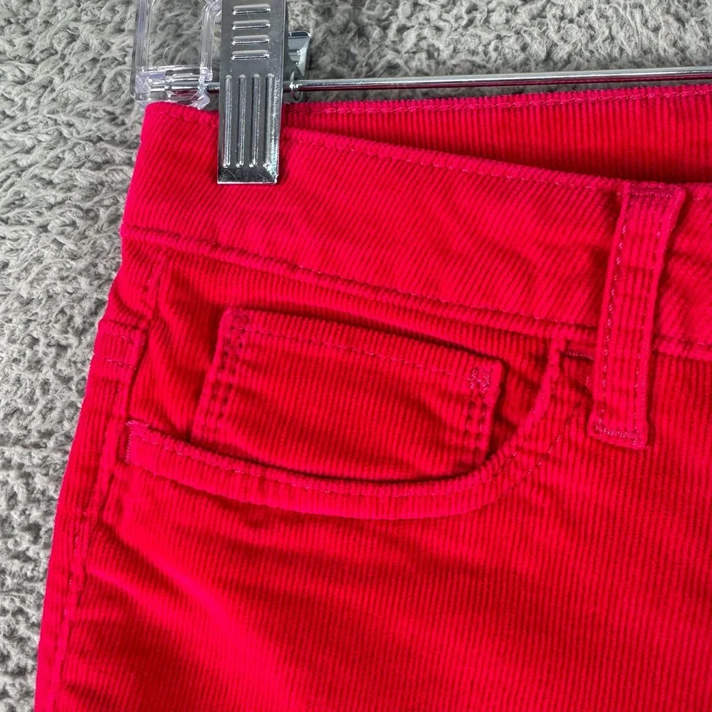 Gap Stretch Jegging Pants Girls‎ 14 Regular Red Corduroy Skinny Mid Rise Denim